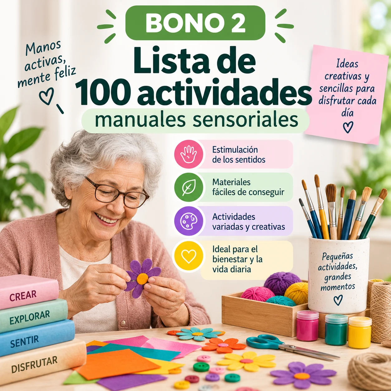 Actividades manuales y sensoriales para adultos mayores